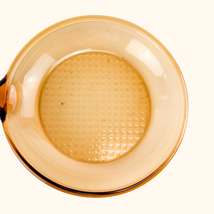 Vision Corning France Amber Glass Pan Skillet Set Vision Corning