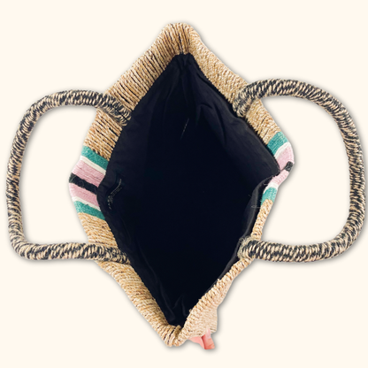 Zara Natural Fibre Jute Woven Tote Bag
