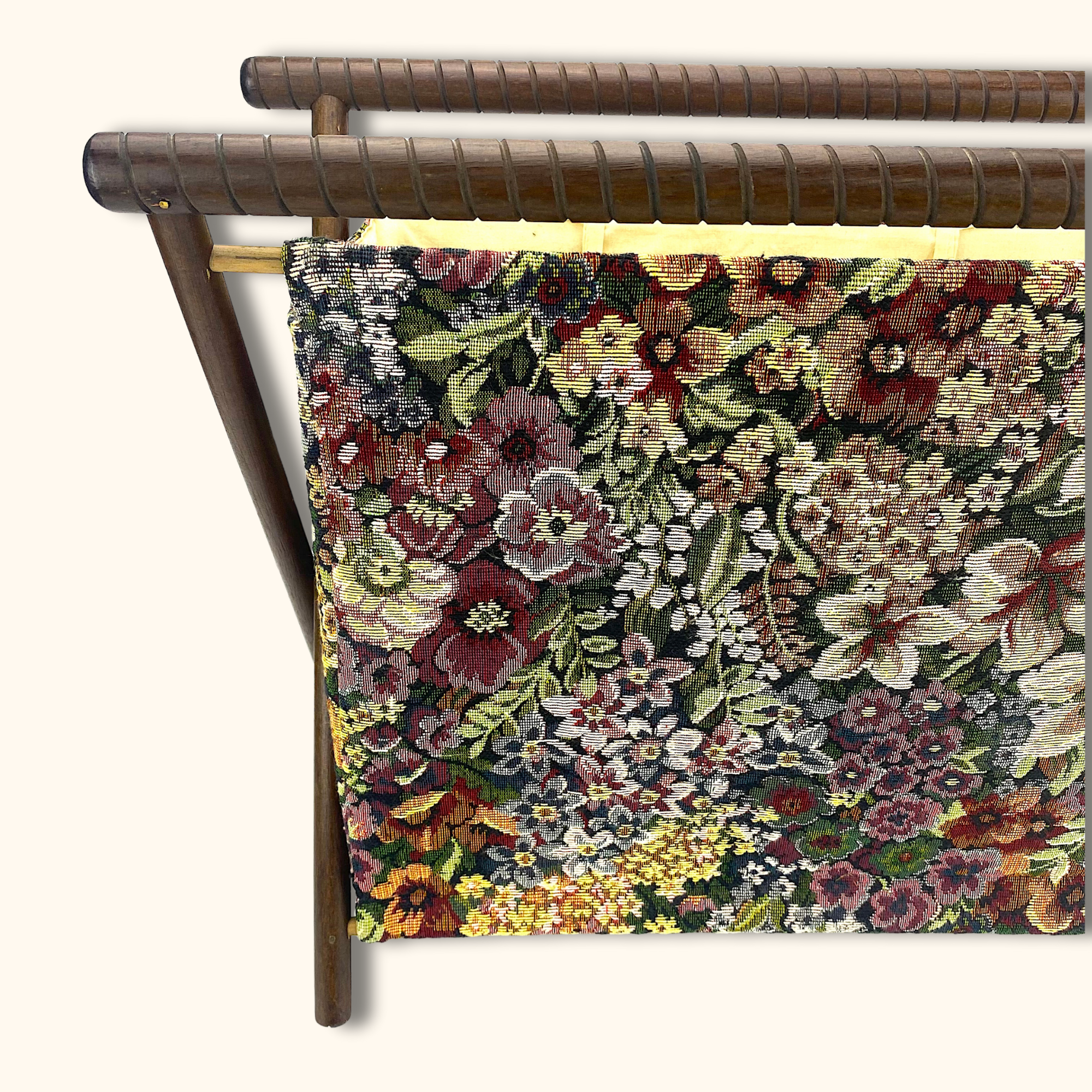 Vintage Floral Folding Knitting Basket - Sunshine Thrift - Decoration