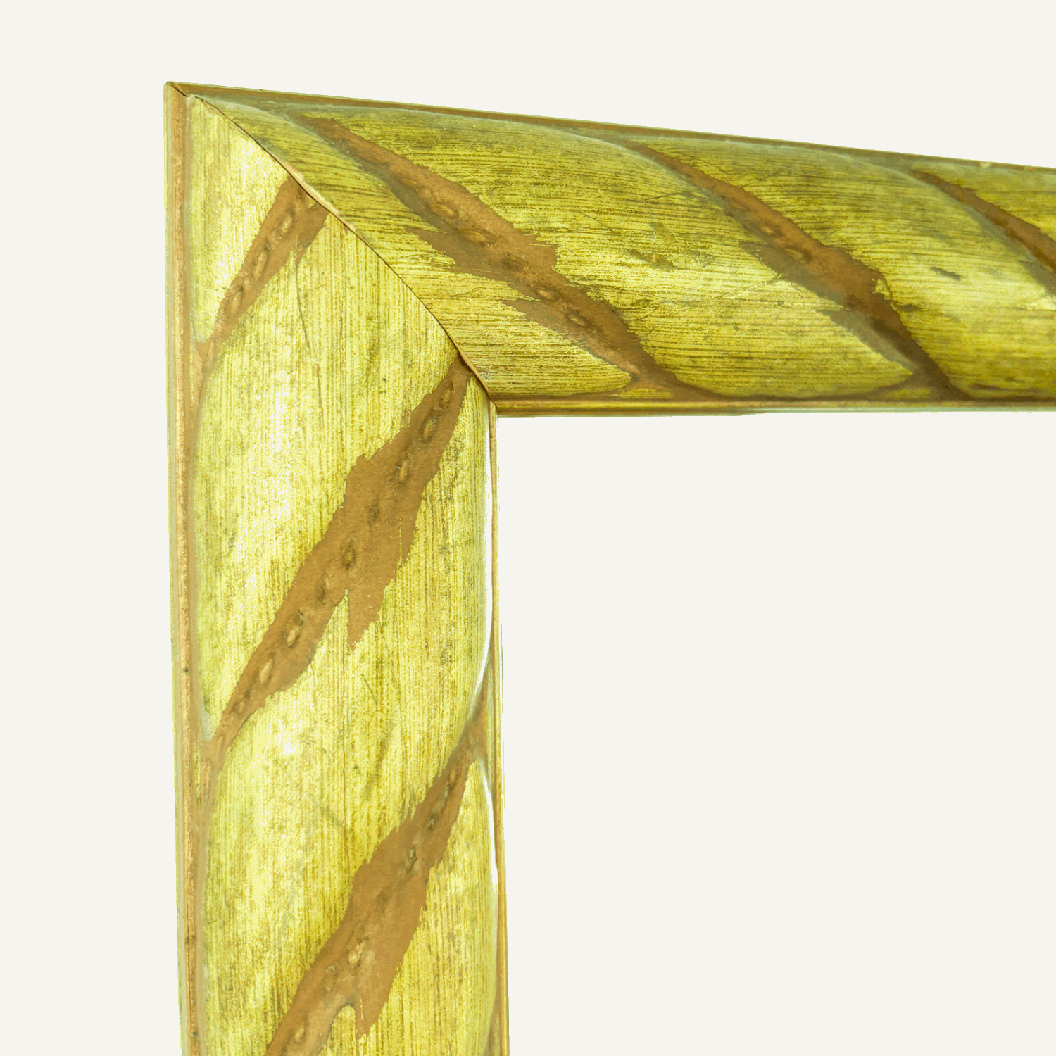 Wooden Gold Painted Chunky Wall Mirror Sunshine Thrift