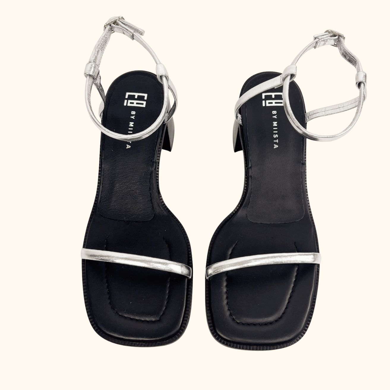 E8 By Miista Petia Silver Sandals - Size 7 Miista