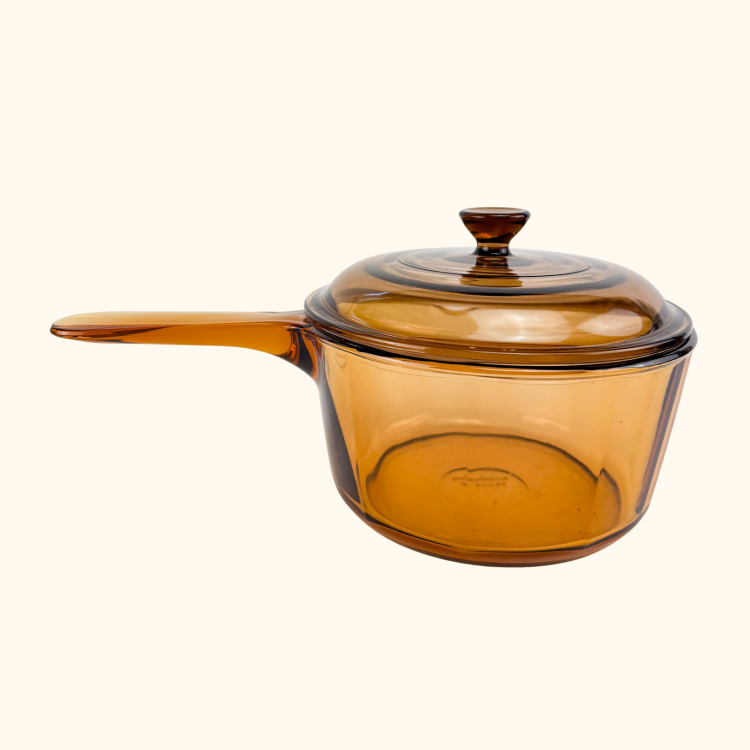 Vision Corning France Amber Glass Pan Skillet Set Vision Corning