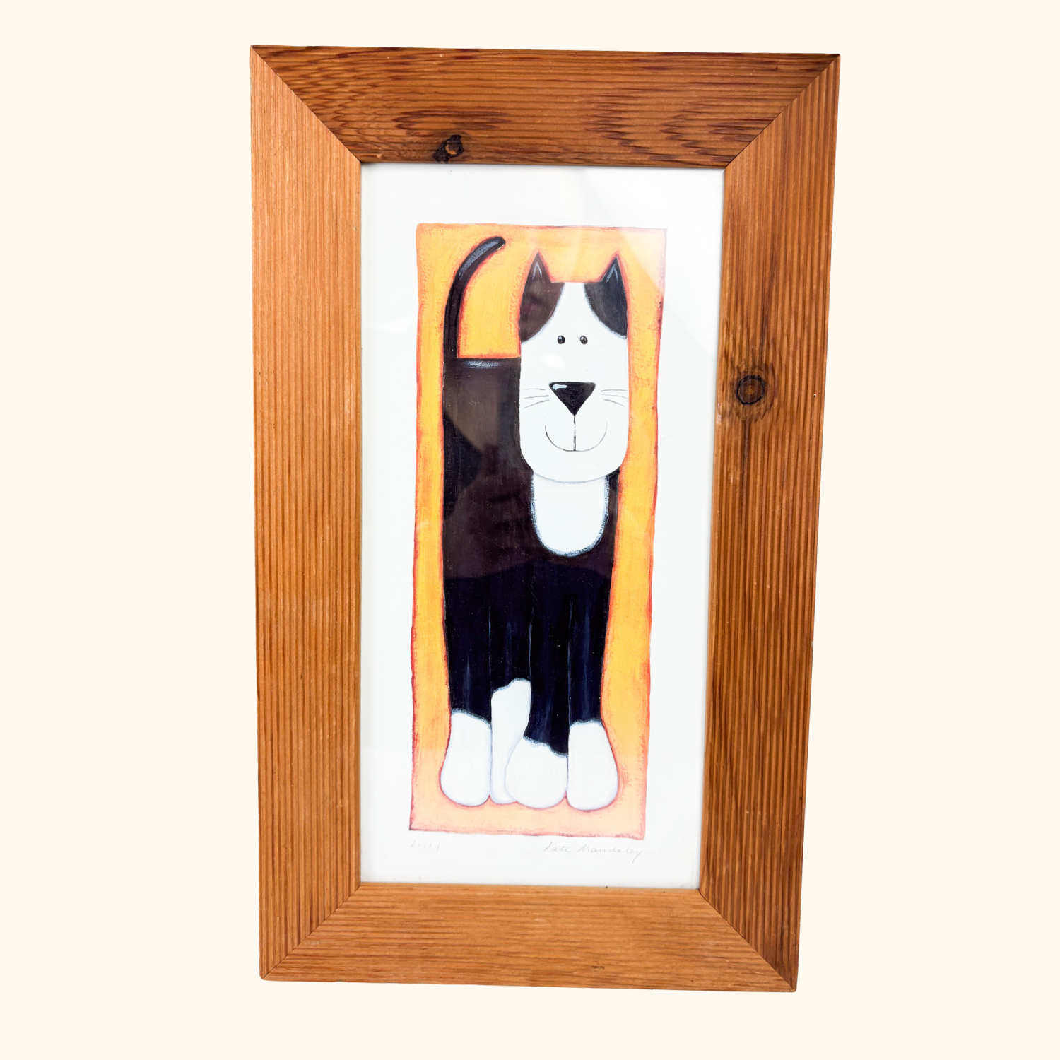 Vintage 2000s Kate Mawdsley Framed Cat and Dog Prints - Set of 3 Kate Mawdsley