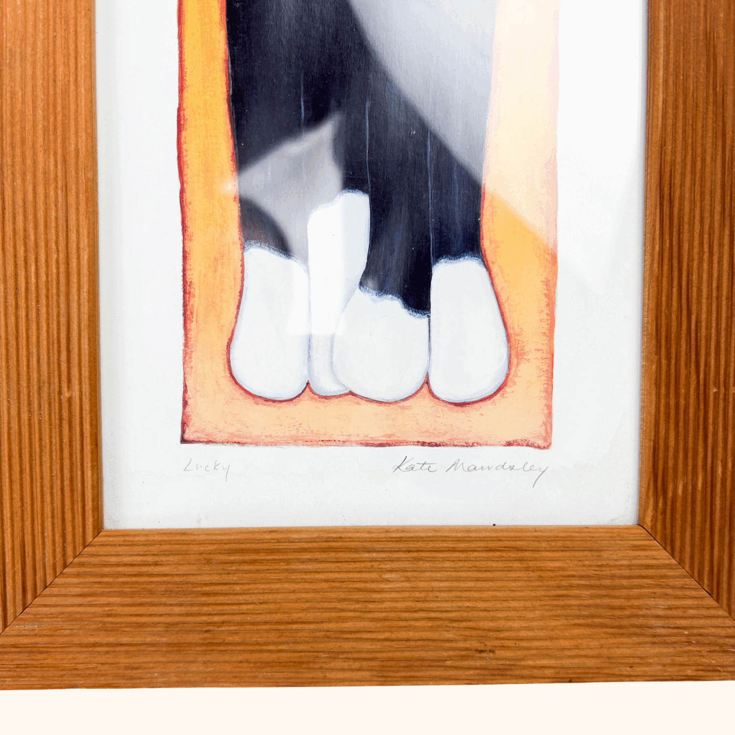 Vintage 2000s Kate Mawdsley Framed Cat and Dog Prints - Set of 3 Kate Mawdsley