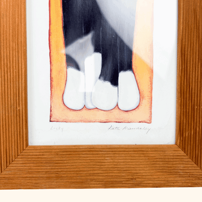 Vintage 2000s Kate Mawdsley Framed Cat and Dog Prints - Set of 3 Kate Mawdsley