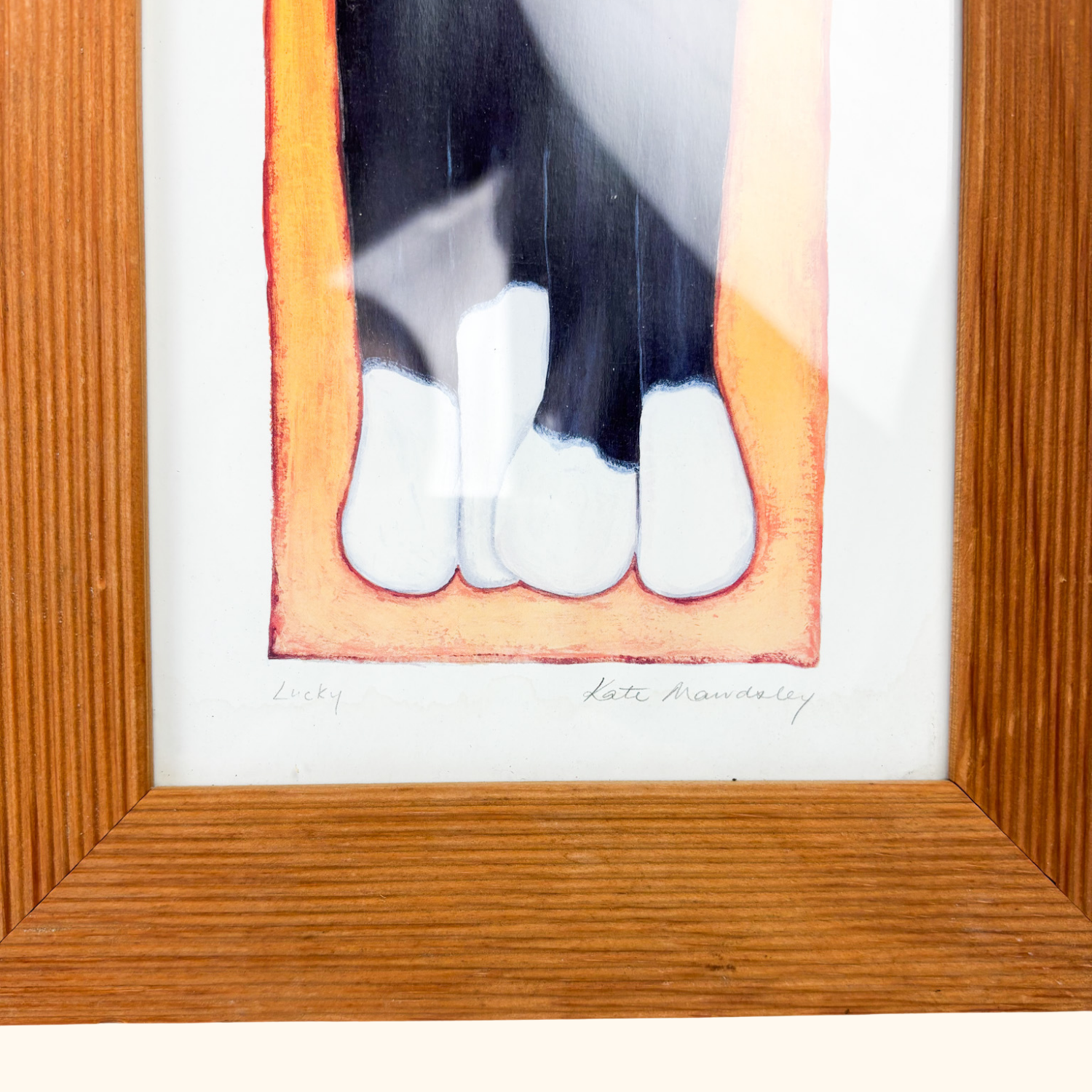 Vintage 2000s Kate Mawdsley Framed Cat and Dog Prints - Set of 3 Kate Mawdsley