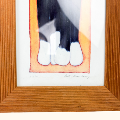 Vintage 2000s Kate Mawdsley Framed Cat and Dog Prints - Set of 3 Kate Mawdsley