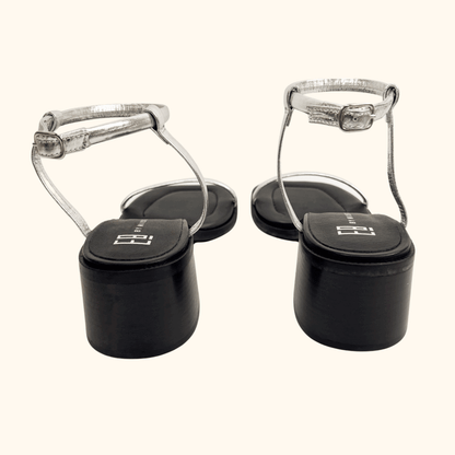 E8 By Miista Petia Silver Sandals - Size 7 Miista
