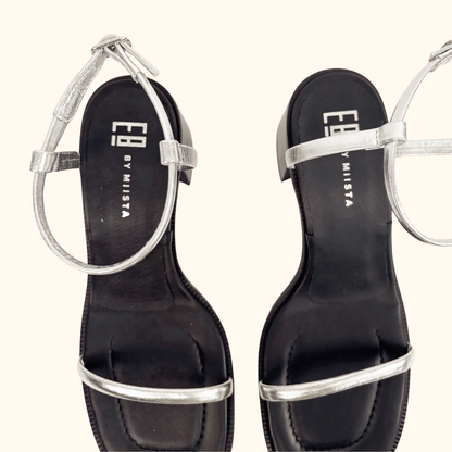 E8 By Miista Petia Silver Sandals - Size 7 Miista