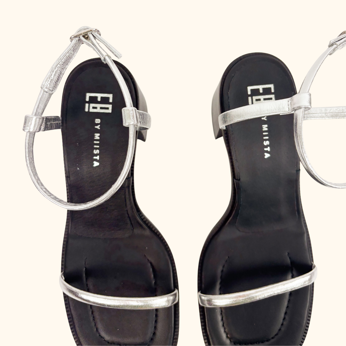 E8 By Miista Petia Silver Sandals - Size 7
