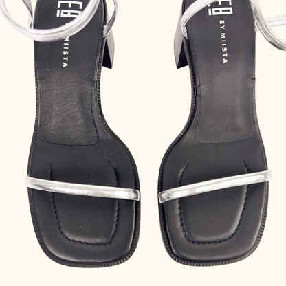E8 By Miista Petia Silver Sandals - Size 7