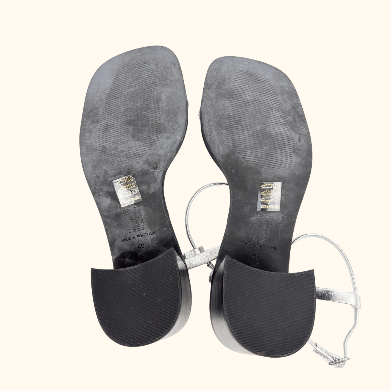 E8 By Miista Petia Silver Sandals - Size 7 Miista