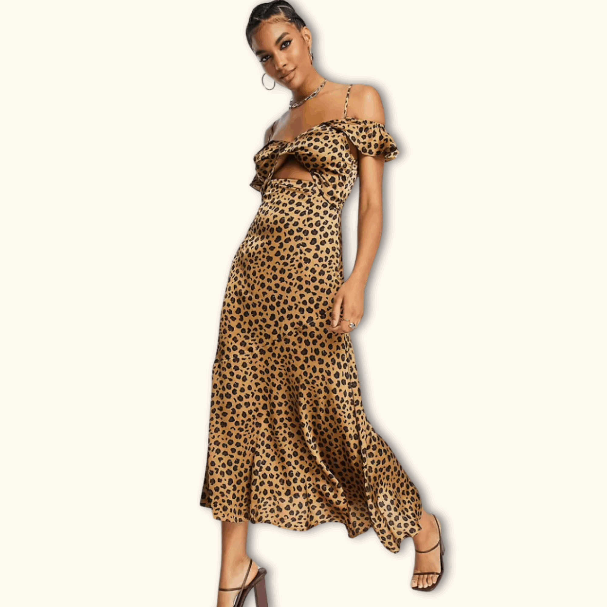 Never Fully Dressed Leopard Print Maxi Cami Dress - Size 8 - Never fully dressed - Dresses