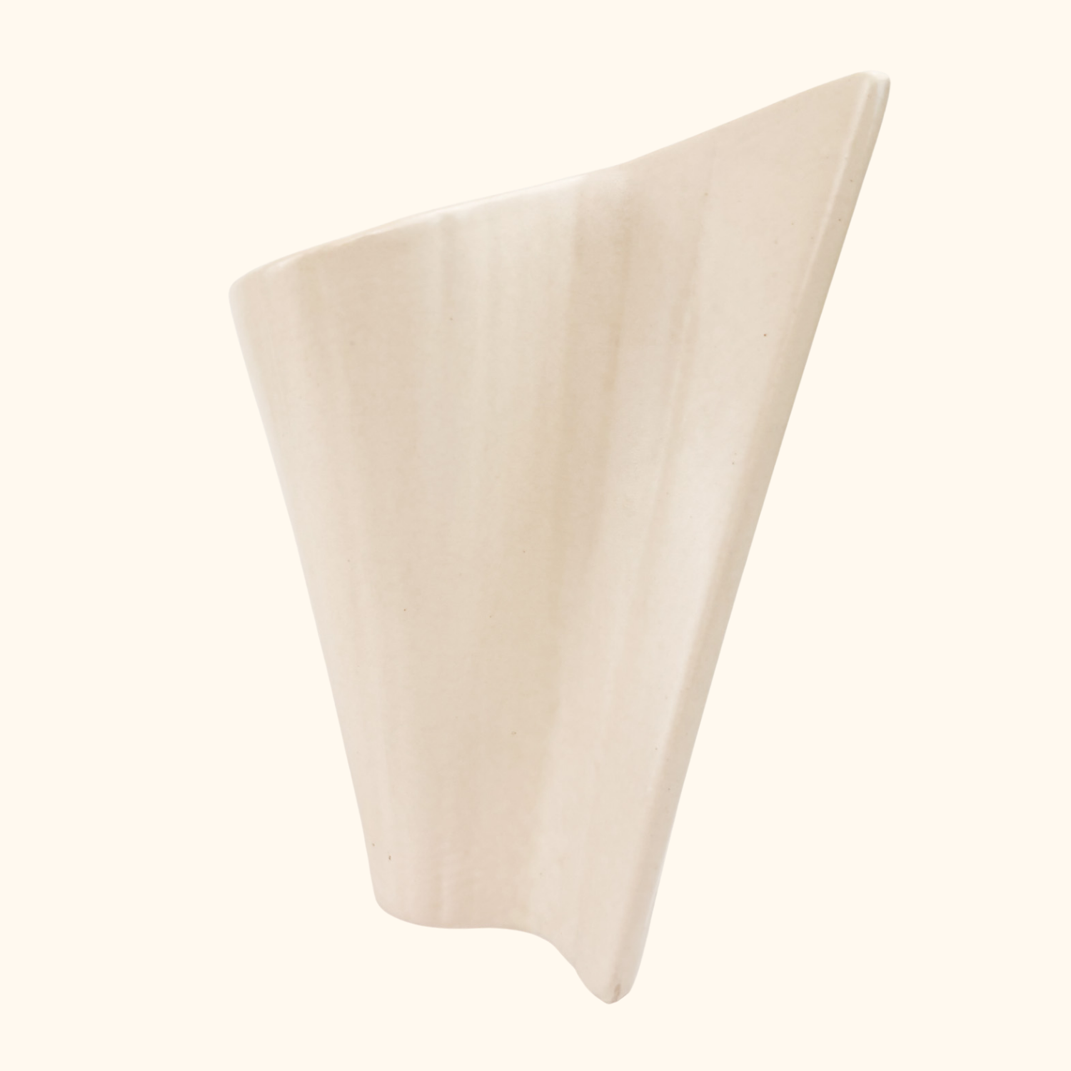 Arthur Wood Mid Century Orange and White Vase Arthur Wood