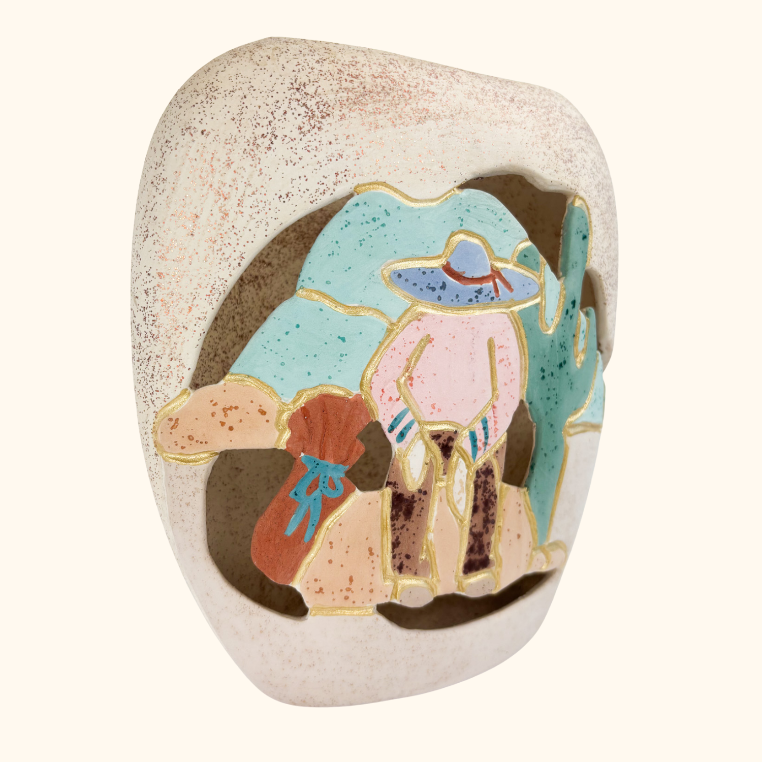 Desert Mexican Pottery Sparkle Vase -  - Vases