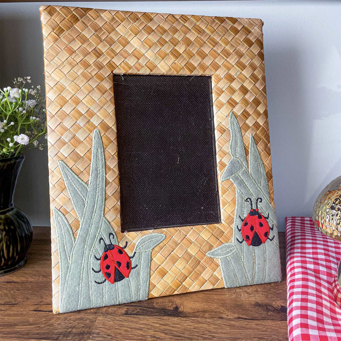 Ladybird Woven Large Picture Frame 6x4 - Sunshine Thrift - Frames