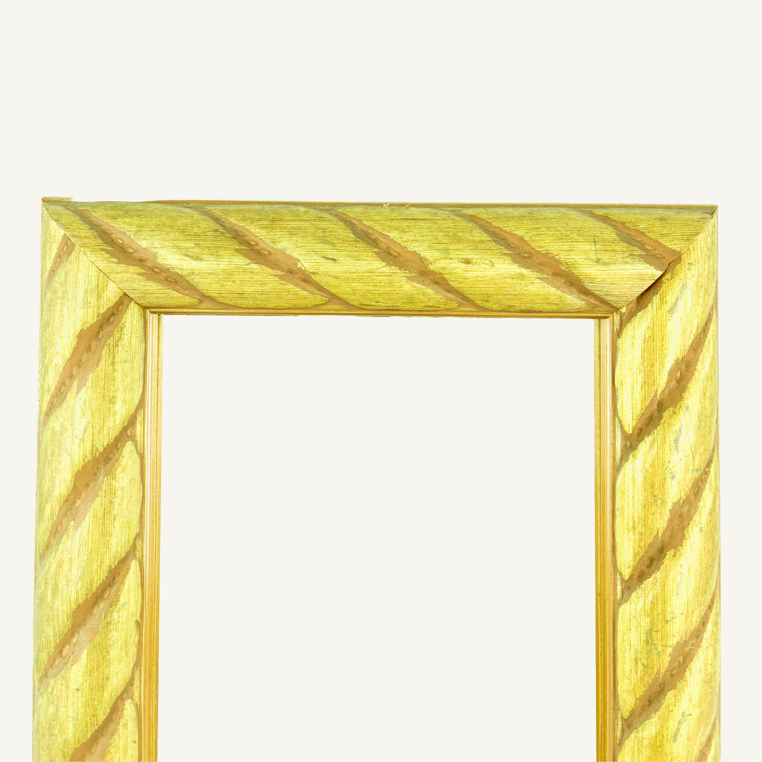 Wooden Gold Painted Chunky Wall Mirror Sunshine Thrift