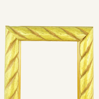 Wooden Gold Painted Chunky Wall Mirror Sunshine Thrift