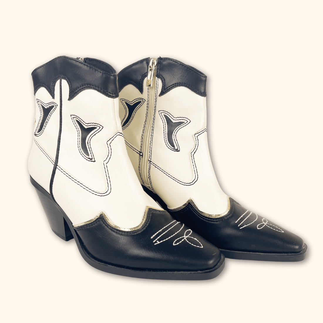 Stradivarius Cowboy Ankle Boots - Size 4