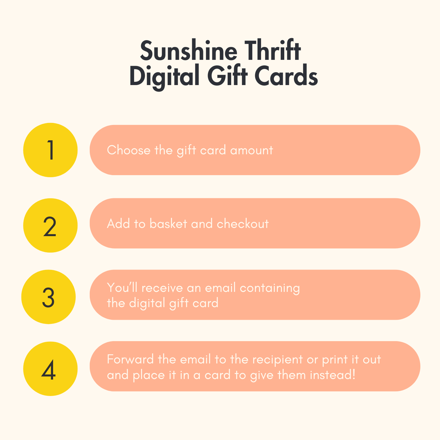 Sunshine Thrift Digital Gift Card Sunshine Thrift