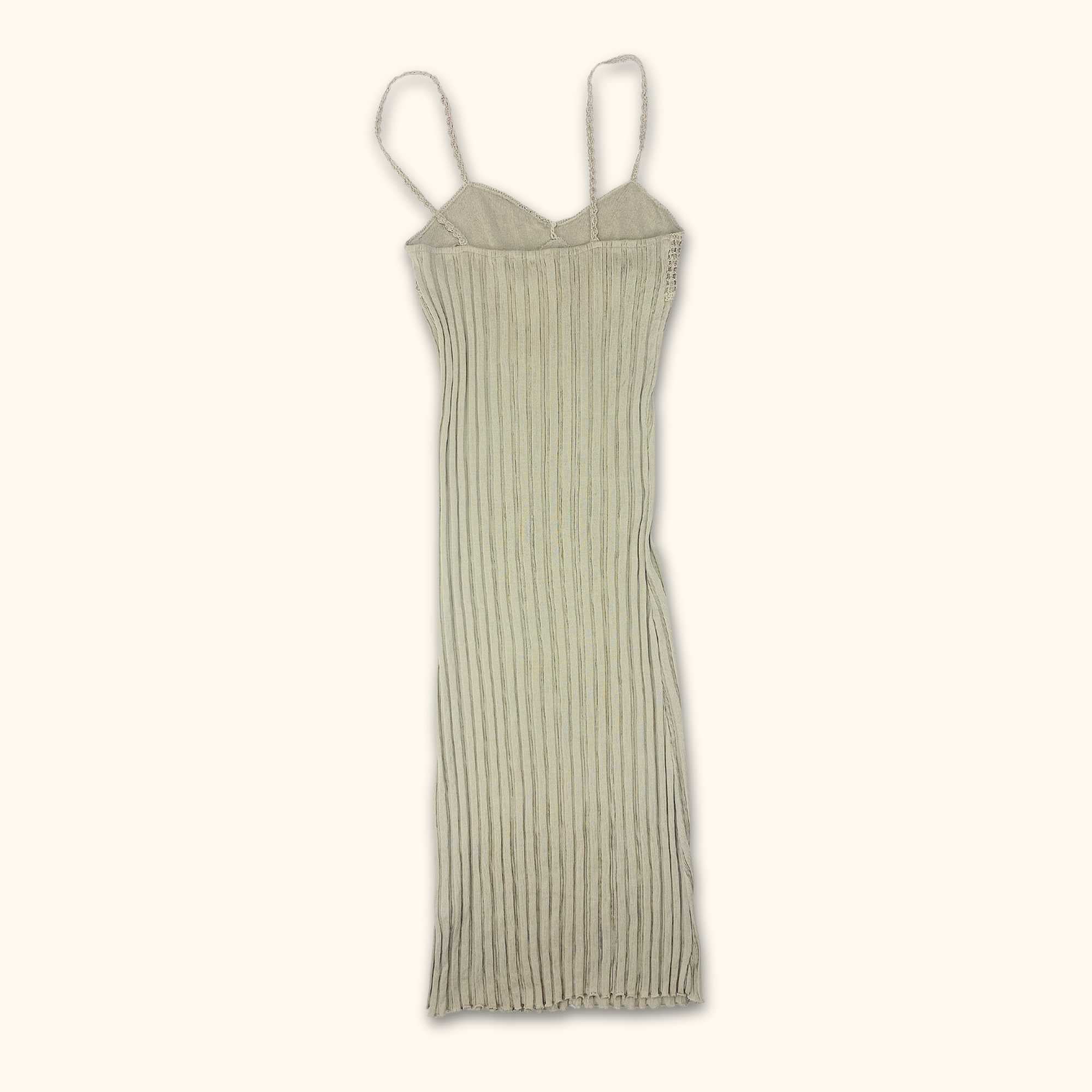 Zara Crochet Cream Ribbed Midi Dress Size Large – Sunshine Thrift