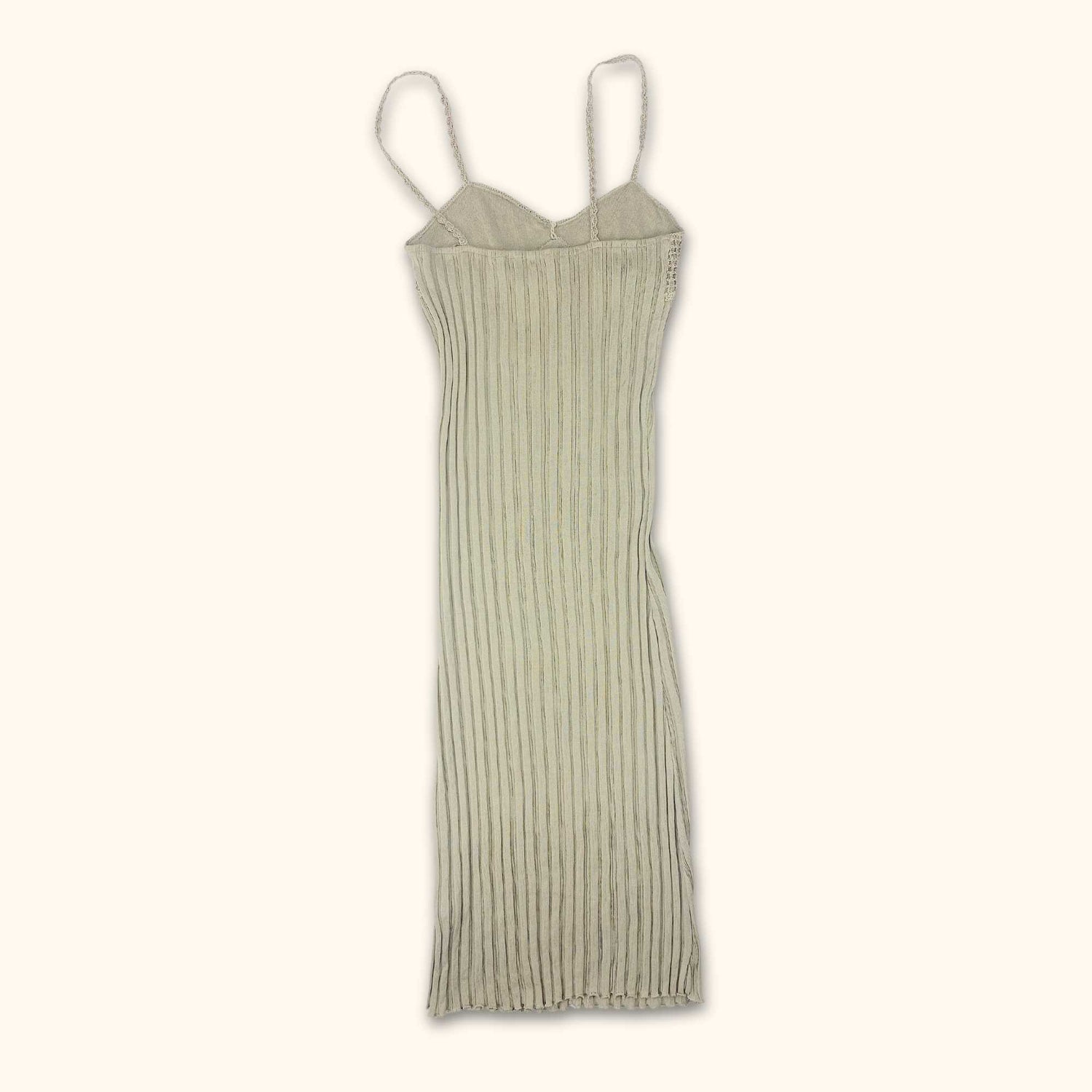 Zara Crochet Cream Ribbed Midi Dress - Size Large Sunshine Thrift Zara Crochet Cream Ribbed Midi Dress - Size Large Sunshine Thrift