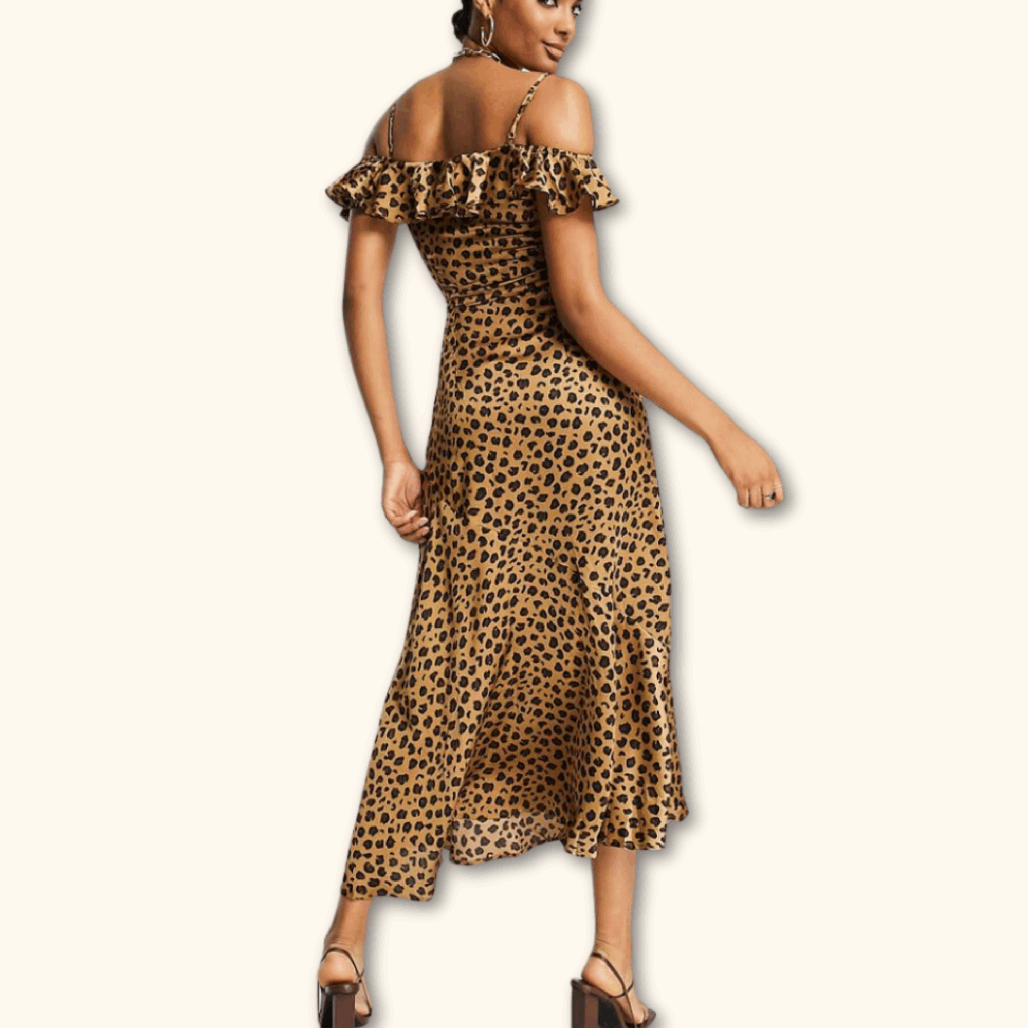 Never Fully Dressed Leopard Print Maxi Cami Dress - Size 8 - Never fully dressed - Dresses