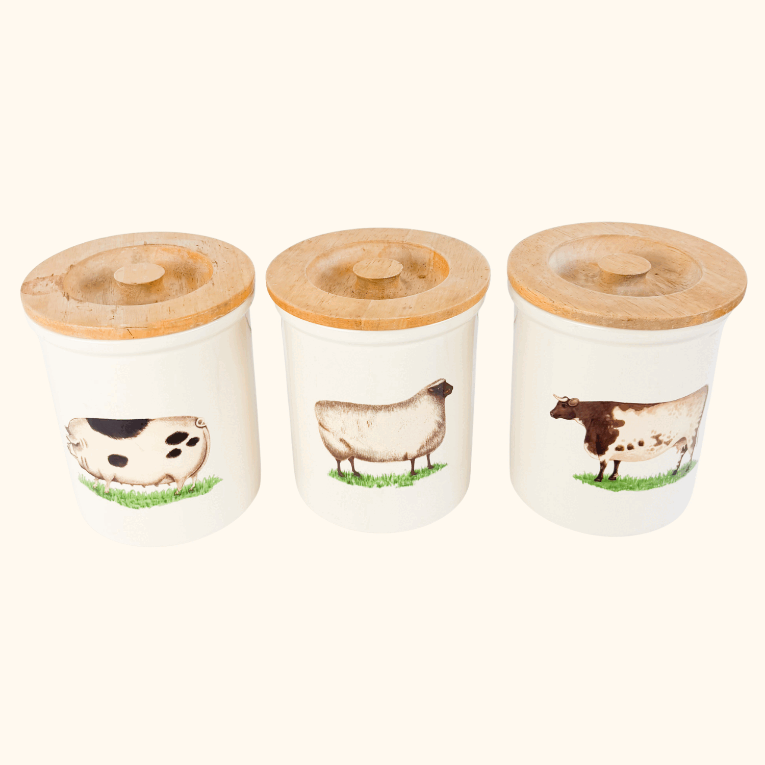 Pimpernel Farm Animal Ceramic Storage Jars Set of 3 Pimpernel