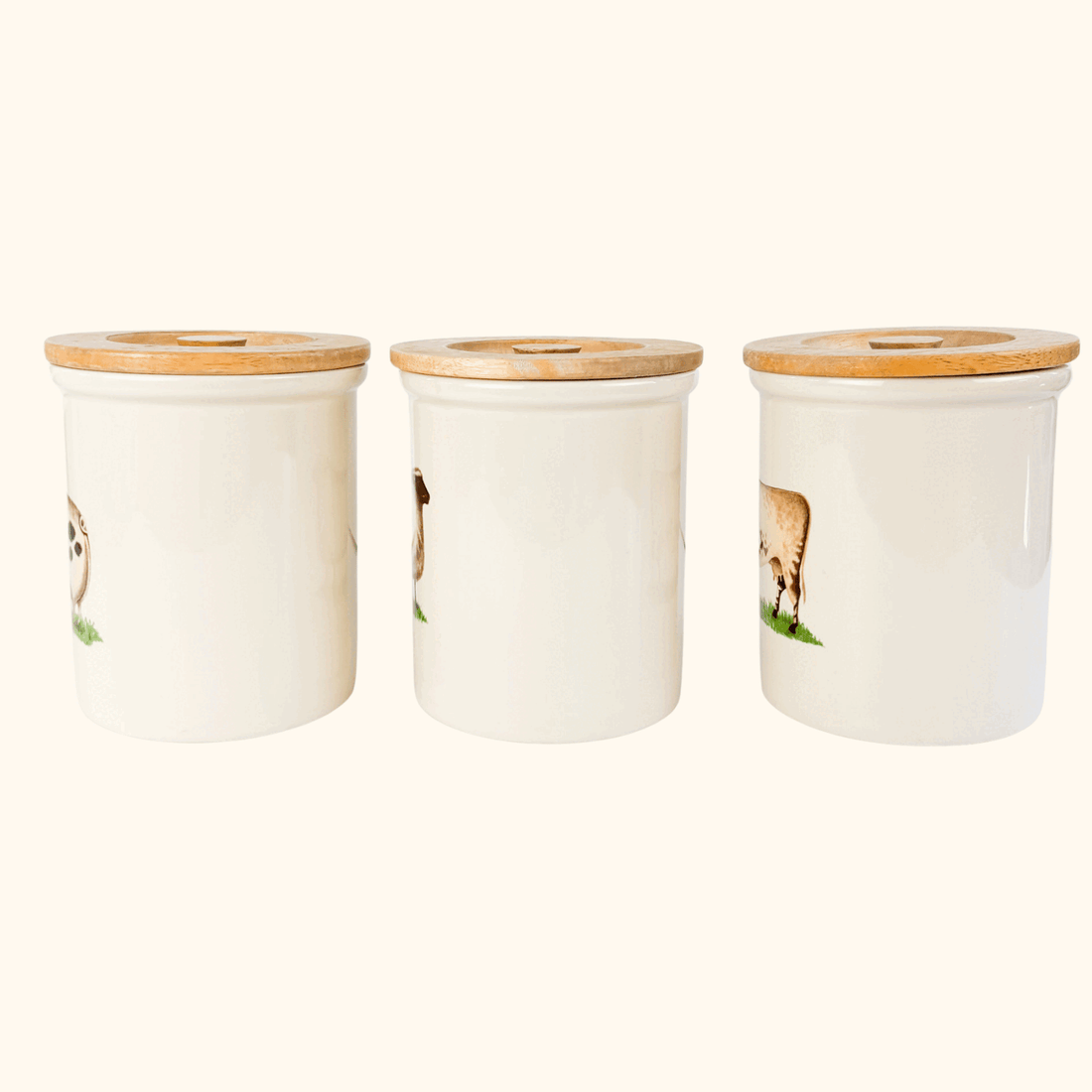 Pimpernel Farm Animal Ceramic Storage Jars Set of 3 Pimpernel