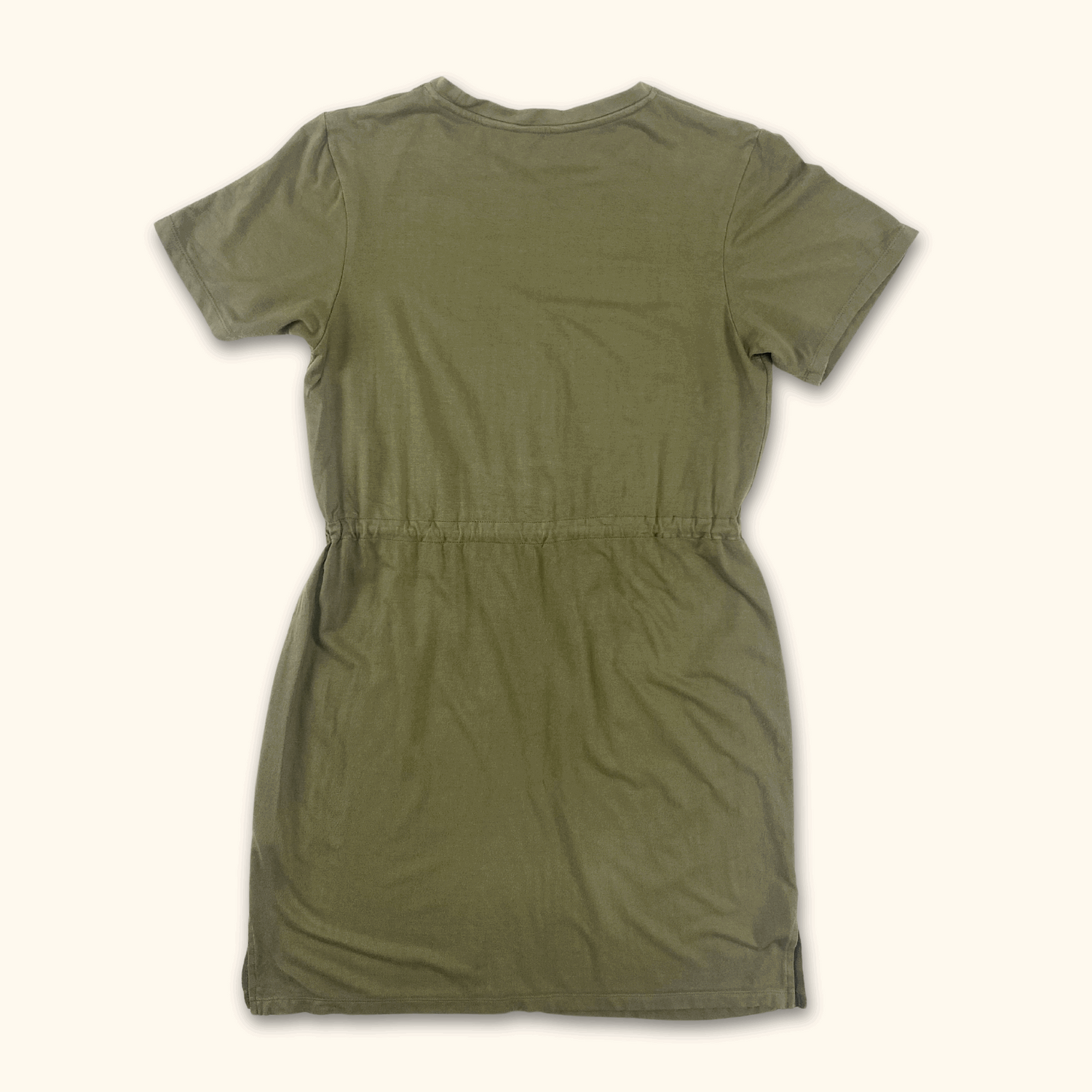 Superdry Khaki Green Jersey Dress with Drawstring - Size 14 Sunshine Thrift Superdry Khaki Green Jersey Dress with Drawstring - Size 14 Sunshine Thrift