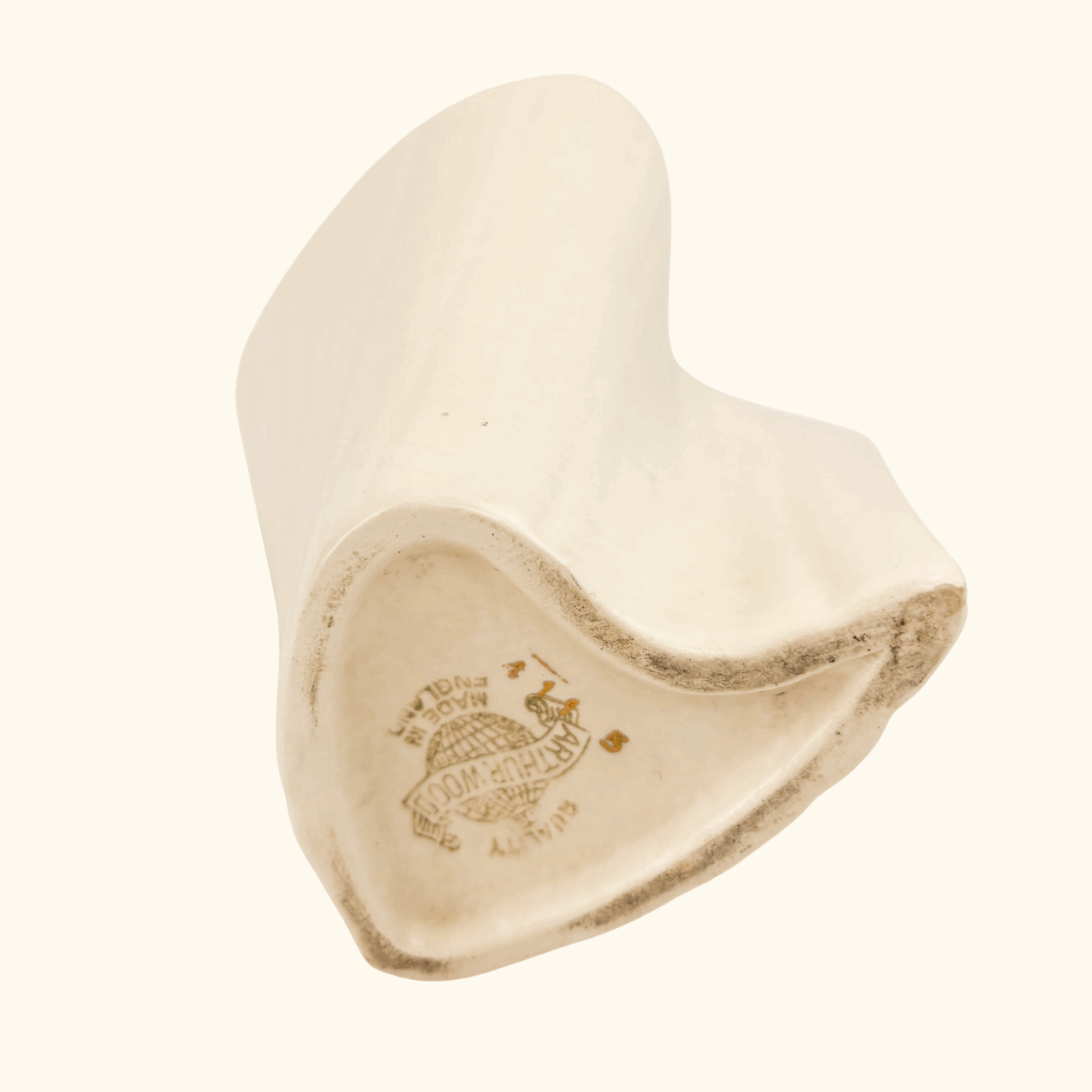 Arthur Wood Mid Century Orange and White Vase Arthur Wood