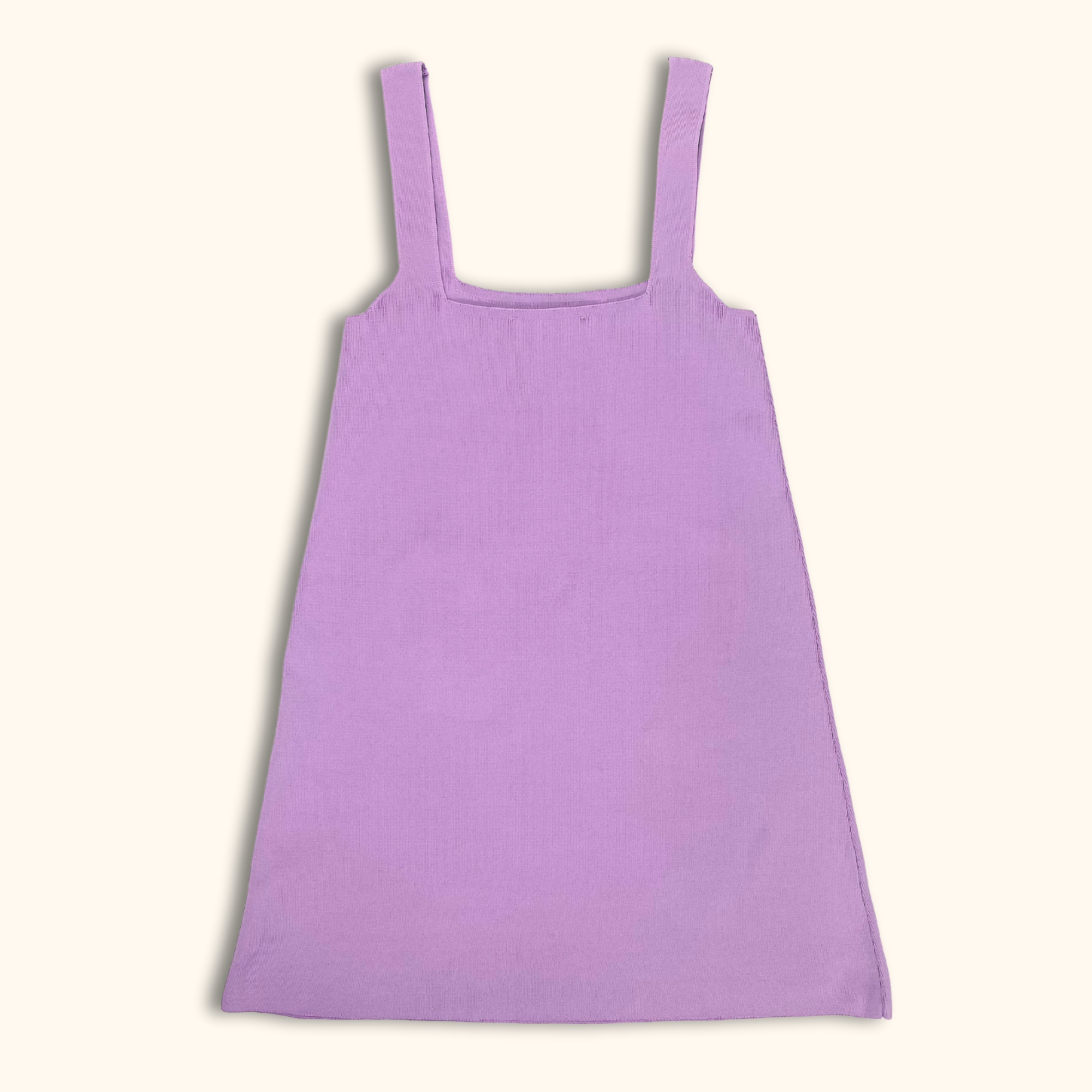 Zara Lilac Ribbed Square Neck Bodycon Dress - Size XS - Zara - Dresses