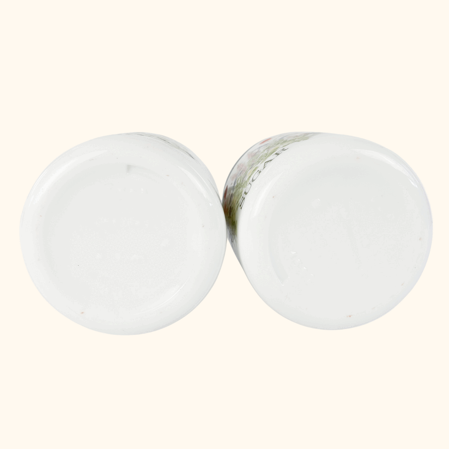 Vintage 1980s CLP Milk Glass Tea Sugar Jars Sunshine Thrift