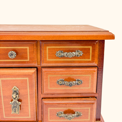 Vintage Solid Wood Jewellery Box Sunshine Thrift