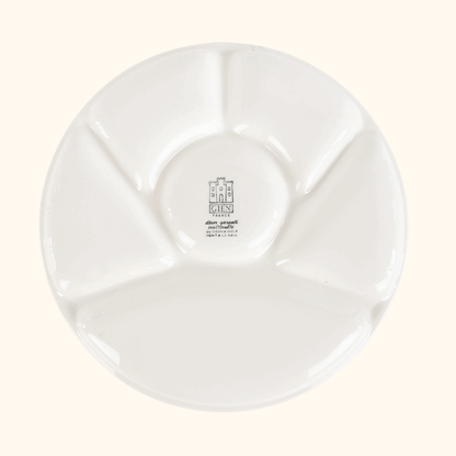 Vintage 1970s Gien France Fondue Section Plate Gine France