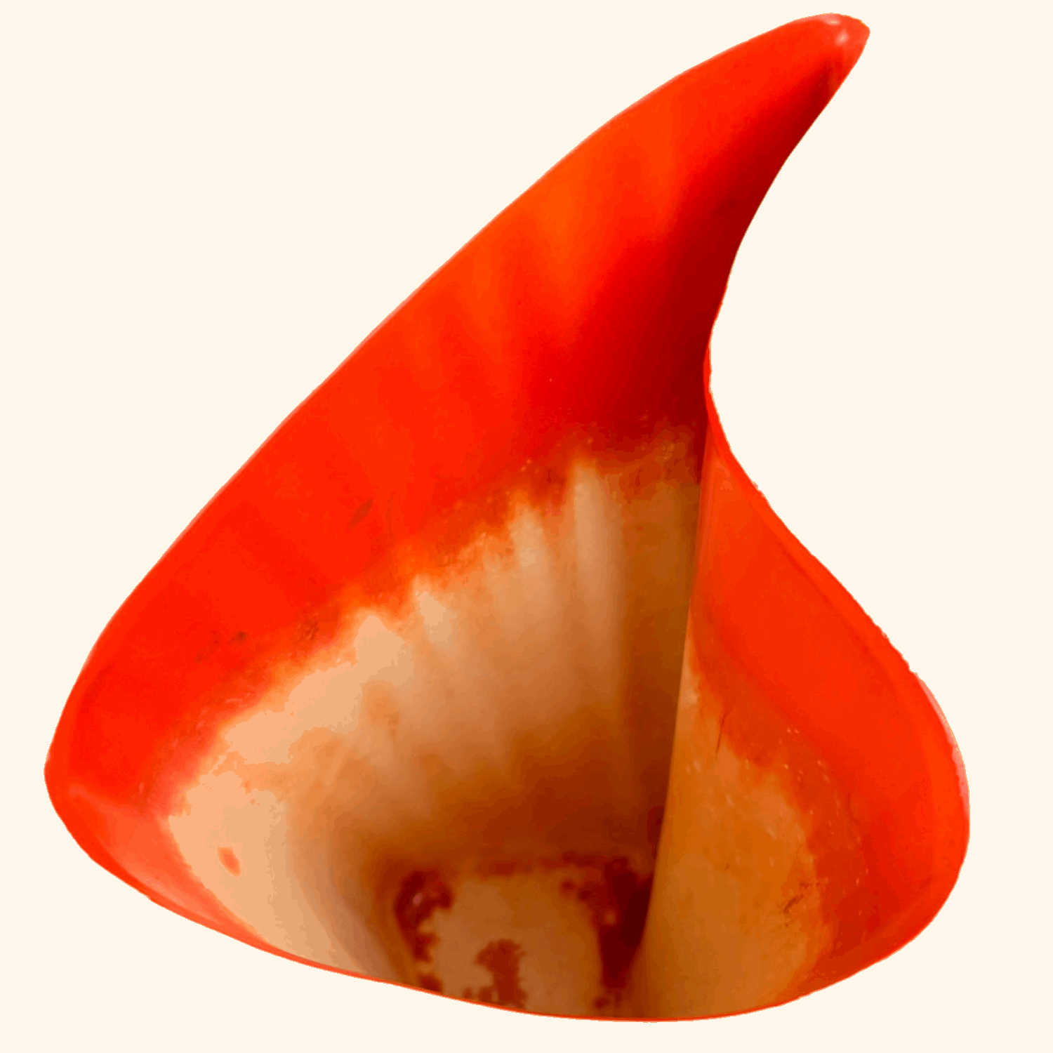 Arthur Wood Mid Century Orange and White Vase Arthur Wood