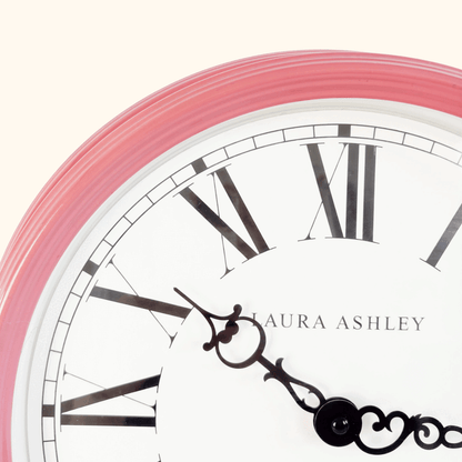 Laura Ashley Pink Newgate Roman Numerals Wall Clock Laura Ashley