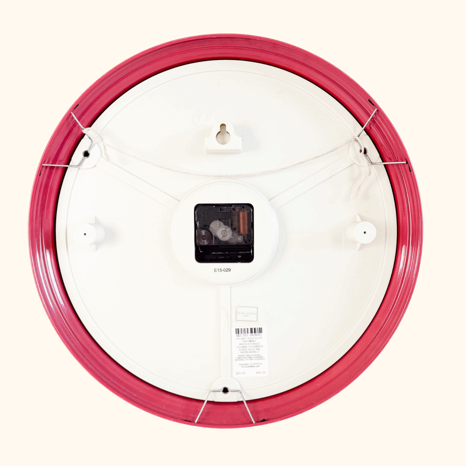 Laura Ashley Pink Newgate Roman Numerals Wall Clock Laura Ashley