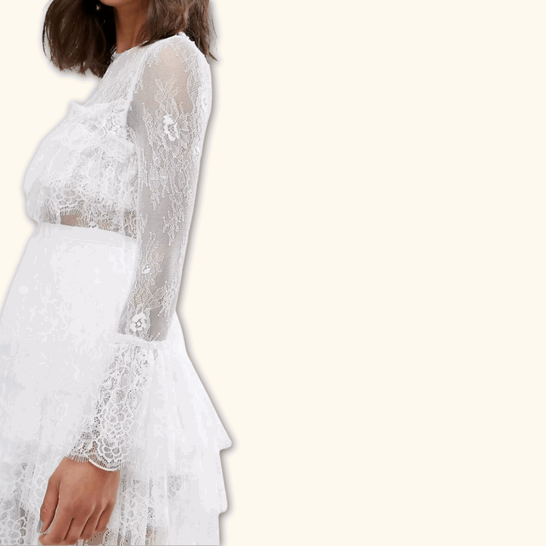 True Decadence White Mini Lace Dress - Size 6 - True Decadence - Dresses
