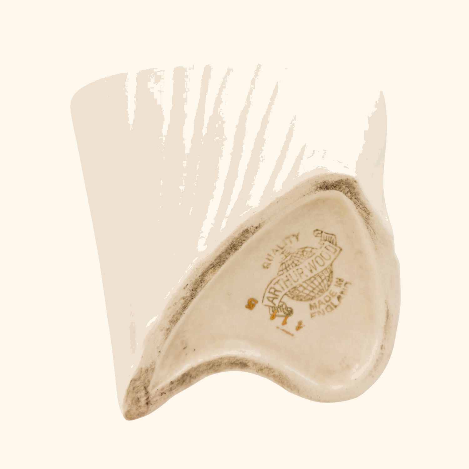 Arthur Wood Mid Century Orange and White Vase Arthur Wood