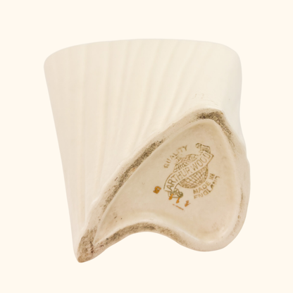 Arthur Wood Mid Century Orange and White Vase Arthur Wood