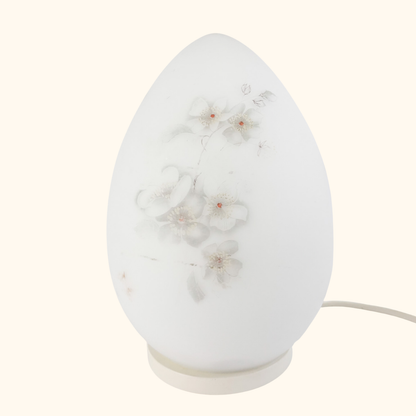 Vintage 1960s Swedish Egg Lamp Rosdala Glassworks