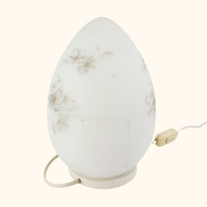 Vintage 1960s Swedish Egg Lamp Rosdala Glassworks