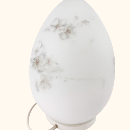 Vintage 1960s Swedish Egg Lamp Rosdala Glassworks