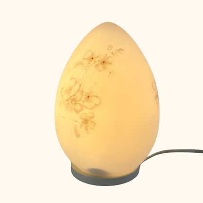 Vintage 1960s Swedish Egg Lamp Rosdala Glassworks