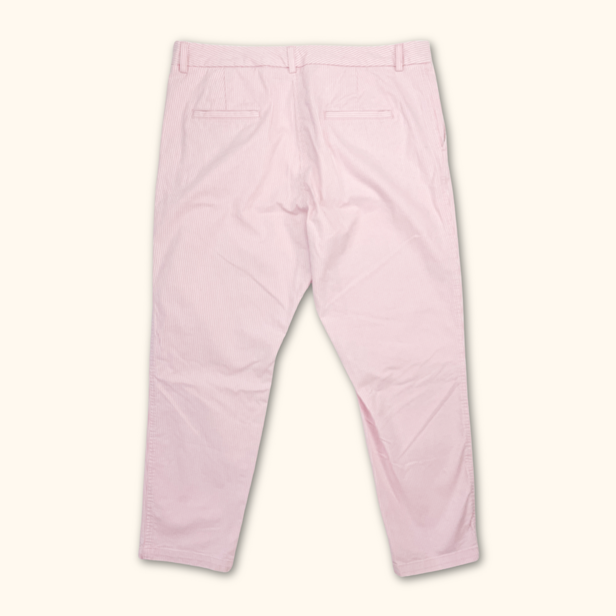 M&amp;S Pink Pinstripe Tailored Trousers - Size 16