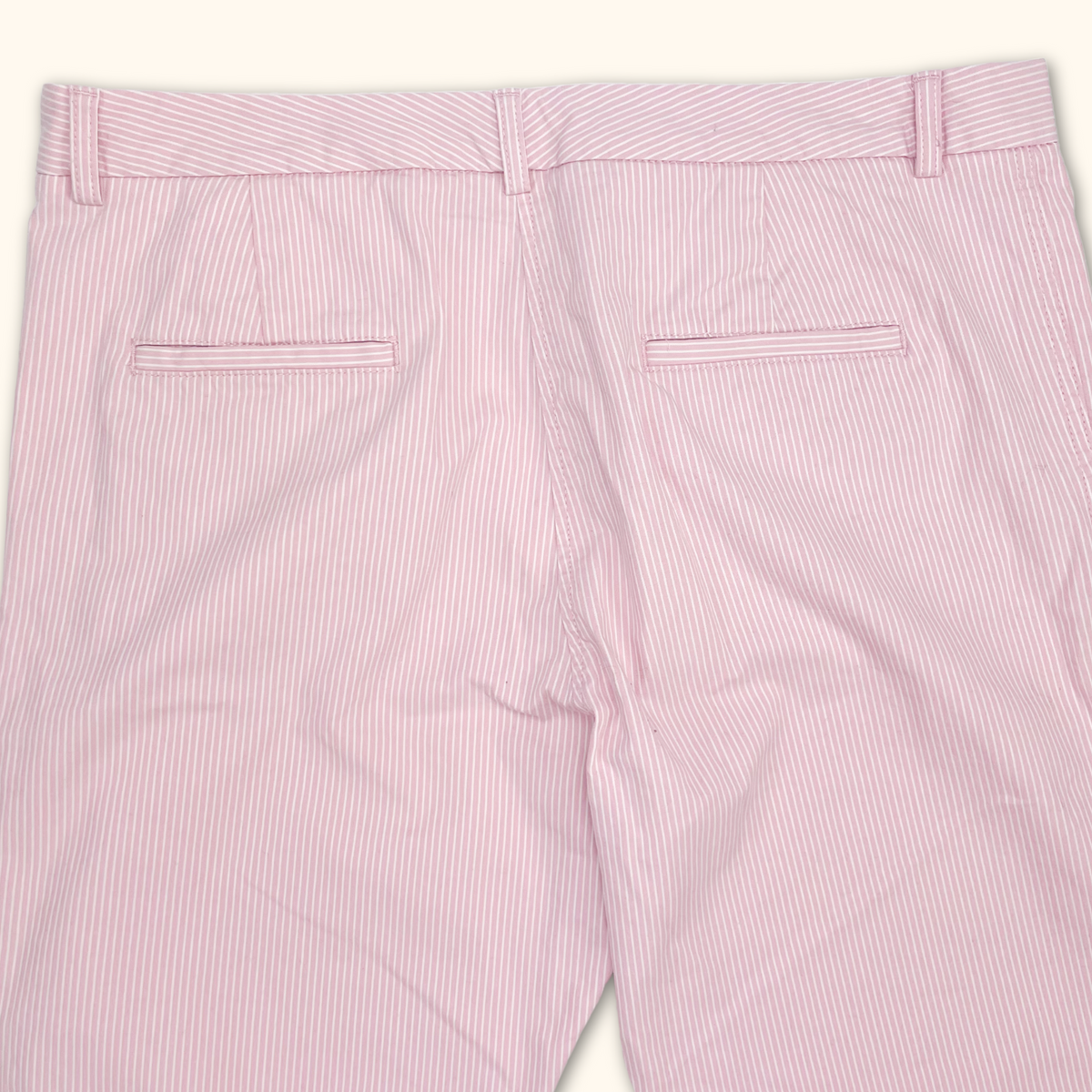 M&amp;S Pink Pinstripe Tailored Trousers - Size 16