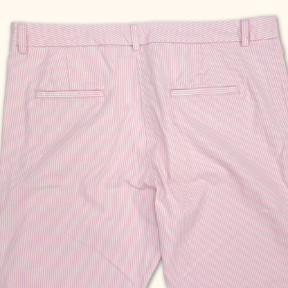 M&amp;S Pink Pinstripe Tailored Trousers - Size 16