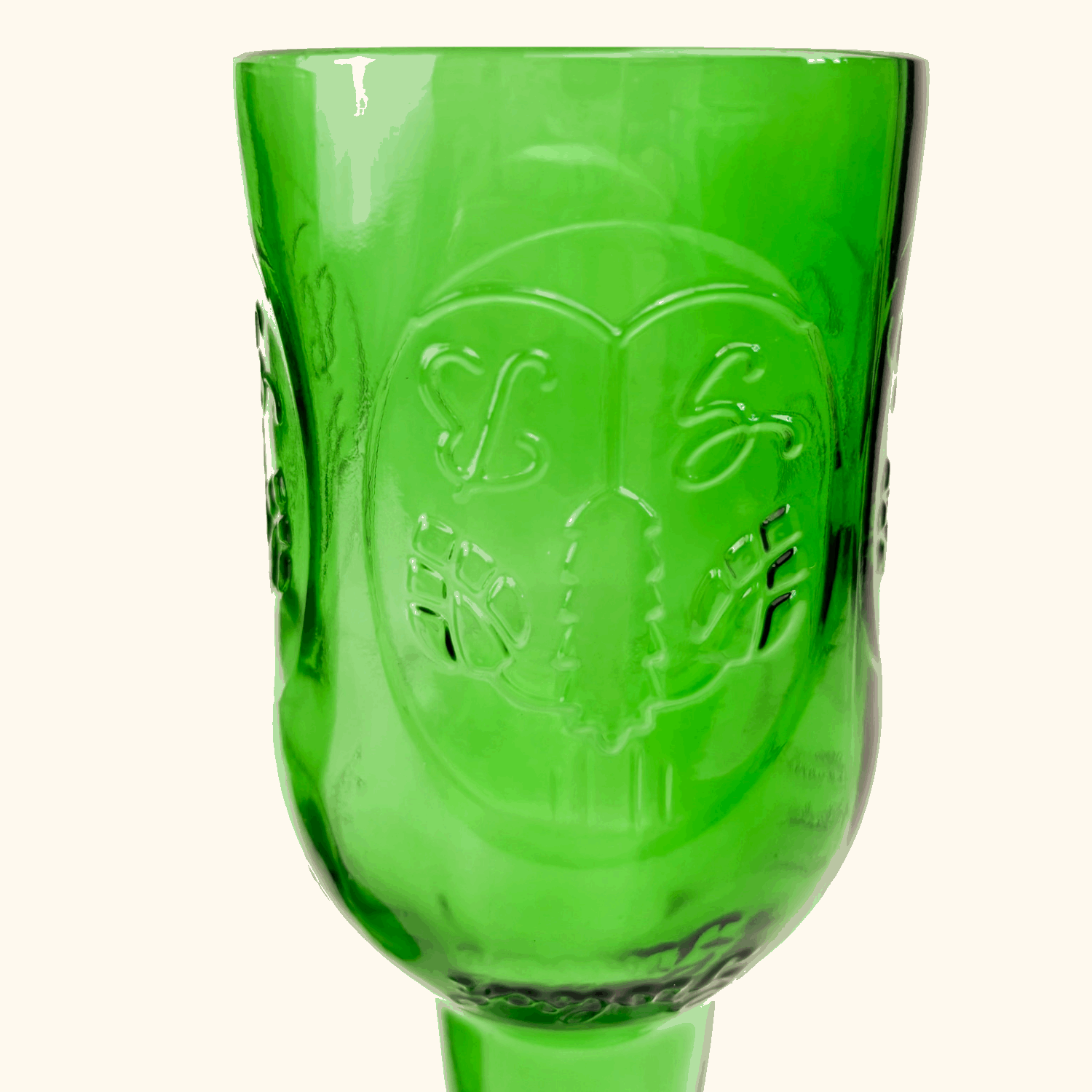 Grolsch Glass Green Bottle Wine Glasses - Set of 2 Sunshine Thrift