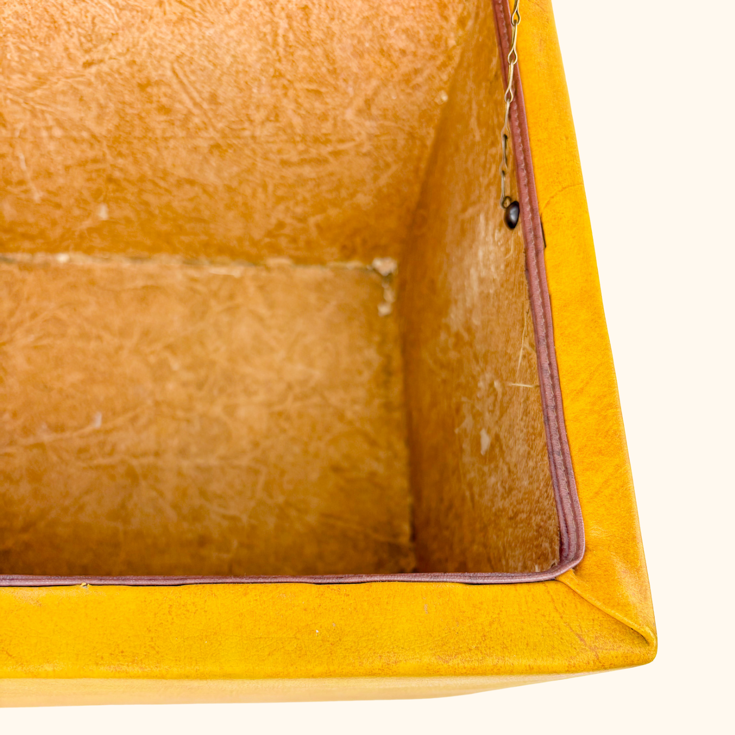 Mid Century Mustard Yellow Cube Footstool Ottoman Sunshine Thrift